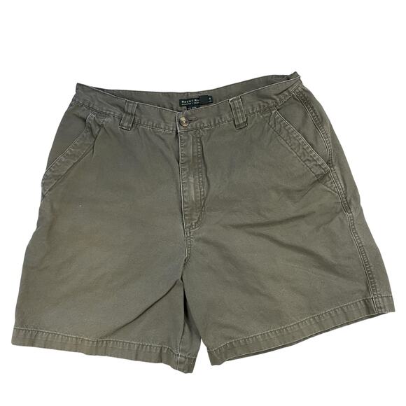 Royal Robbins Shorts Mens 34 Green Canvas Chino Outdoor Travel Casual Fits 33x7 - Picture 1 of 13